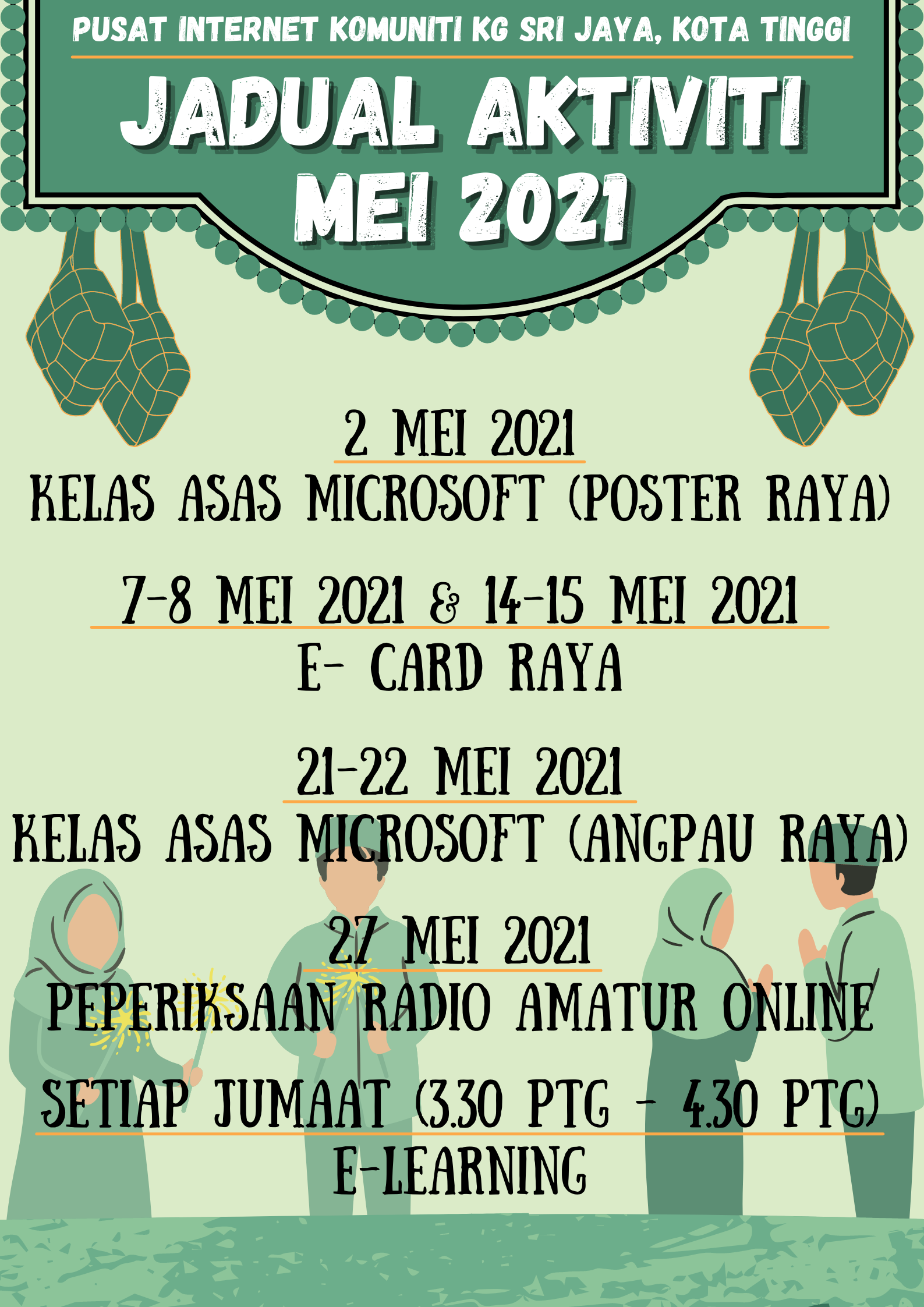 jadual aktiviti mei 2021